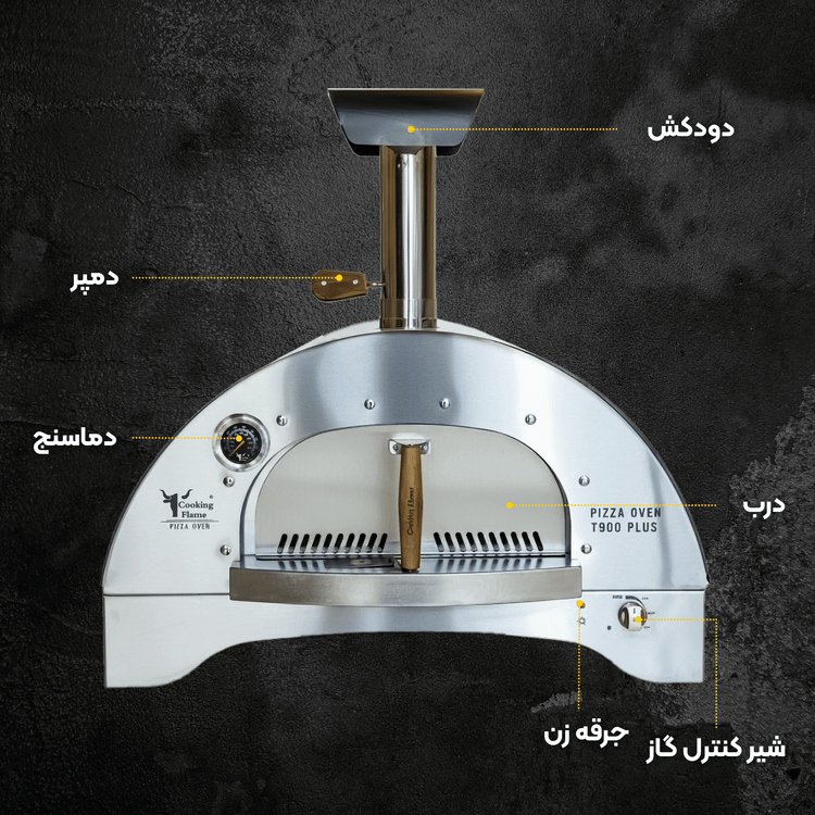فر پیتزا T900 PLUS رومیزی